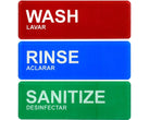 Wash Rinse Sanitize Signage