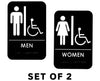 Men, Women and Handicapped Restroom Sign (Set of 2), 9