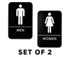 Men and Women Restroom Sign (Set of 2)