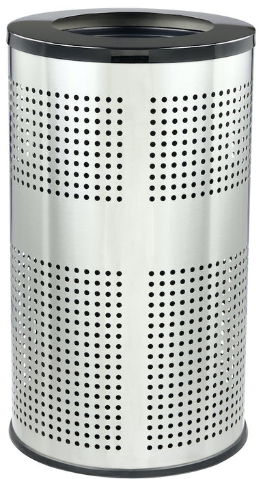 26-Gallon Stainless Steel Trash Can, Perforated
