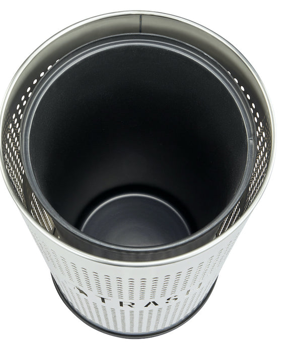 26-Gallon Stainless Steel Trash Can, Perforated