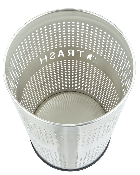 26-Gallon Stainless Steel Trash Can, Perforated