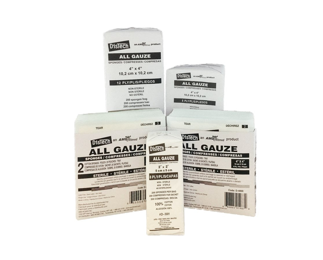 AMD Ritmed Distech Gauze Sponges. Save at Tigermedical — Tiger Medical