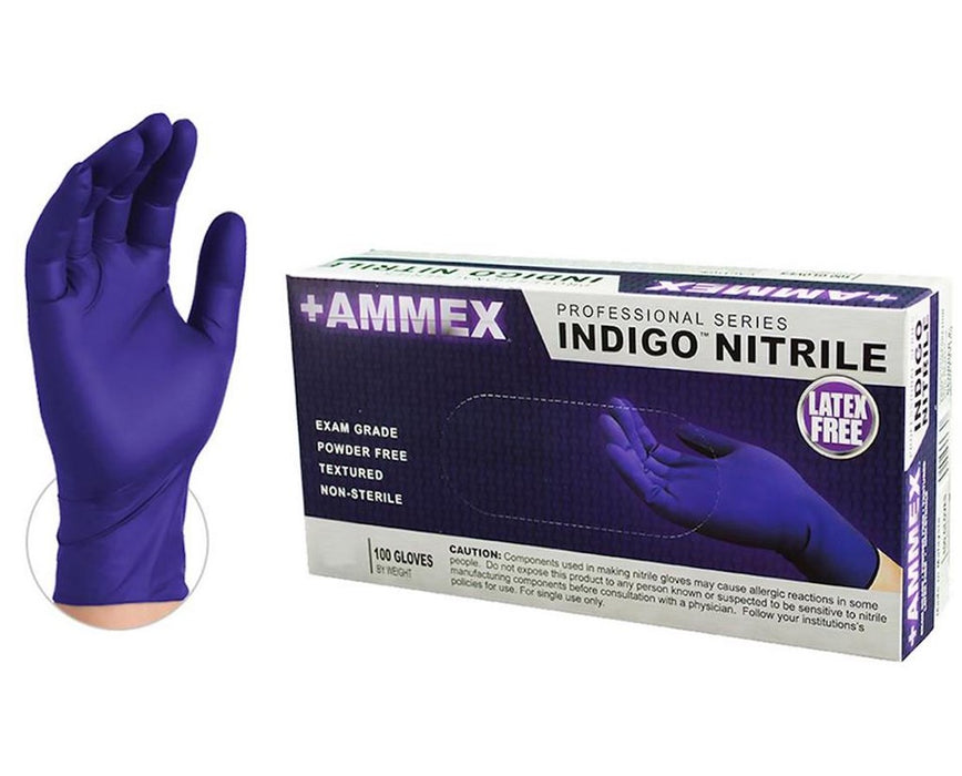 Indigo Nitrile Powder-Free Exam Gloves, 1000/cs - Medium