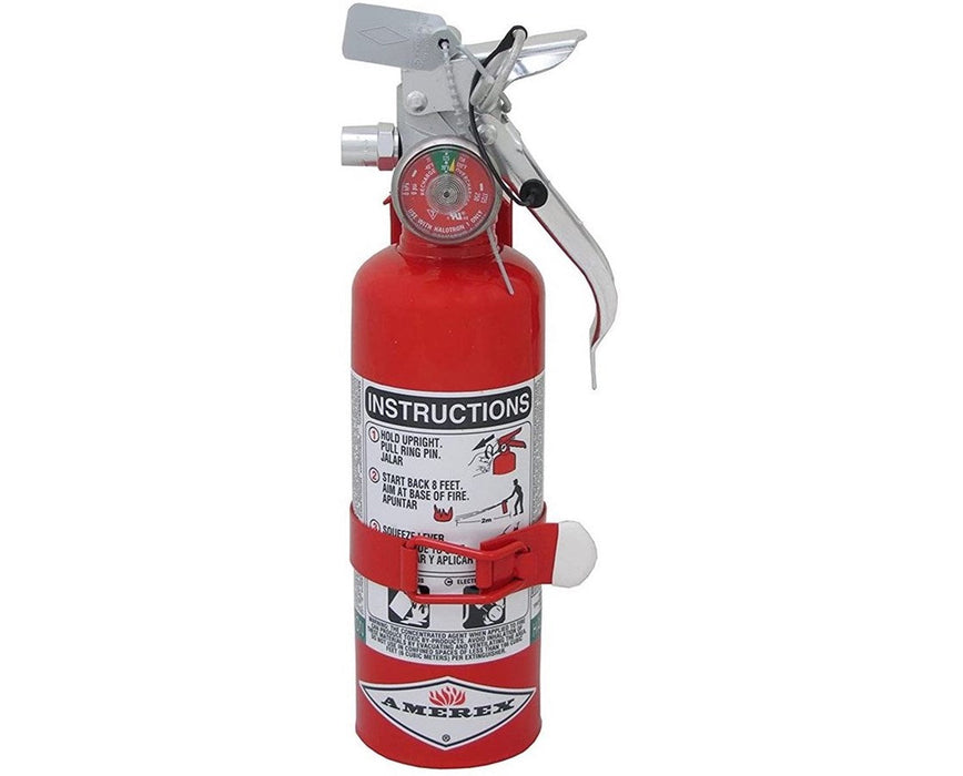 1.4 lbs Halotron 1 Fire Extinguisher (Class BC) Chrome