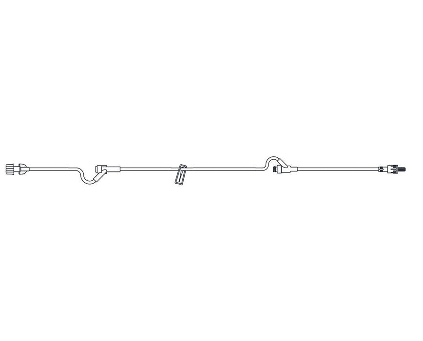 IV Extension Set, Standard Bore Tubing - 50/Cs - 6" length, 1 Slide Clamp, 1 Pre-Pierced Y-Site, 1 AMSafe Needle-Free Y-site