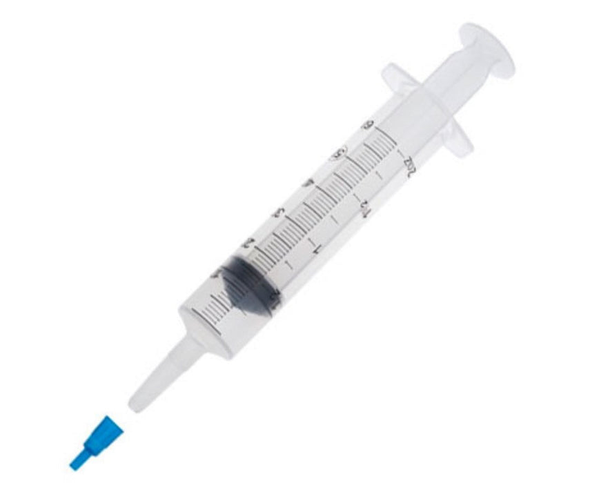 AMSure Flat Top Piston Irrigation Syringe Pack - Non-Sterile, Resealable Poly Bag - 30/Cs