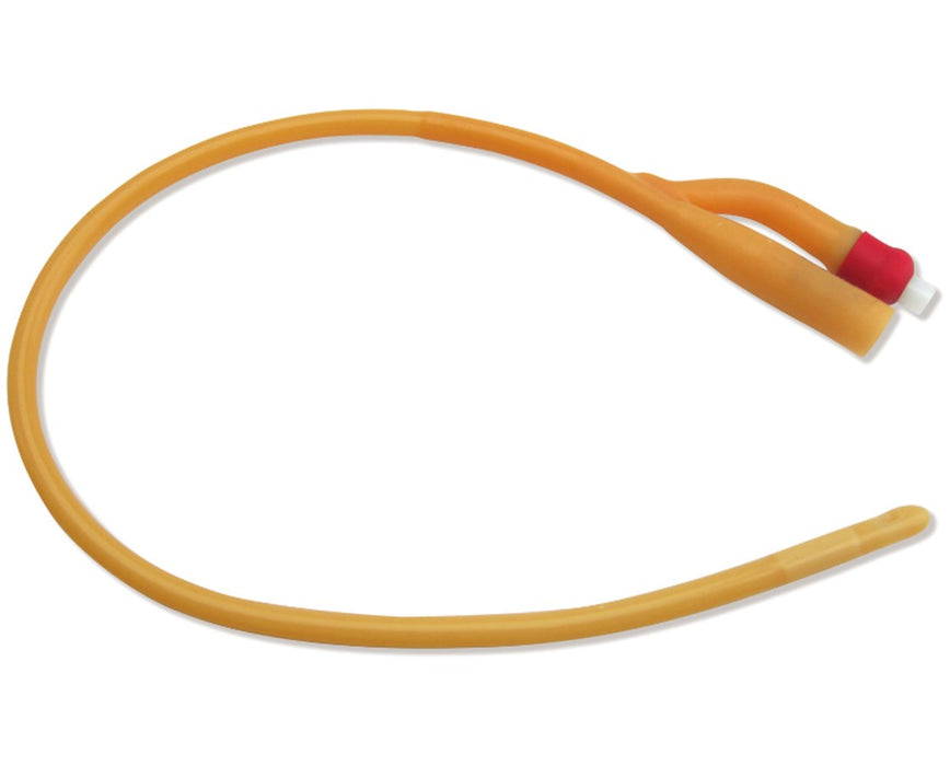 2-Way Siliconized Latex Foley Catheter, 30cc Balloon - 10/Cs - 20 Fr
