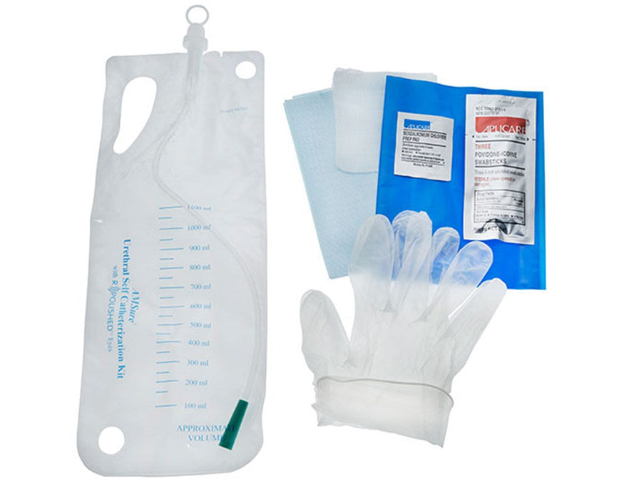 Urethral Self Catheterization Kit - 50/Cs - 12 Fr - Sterile