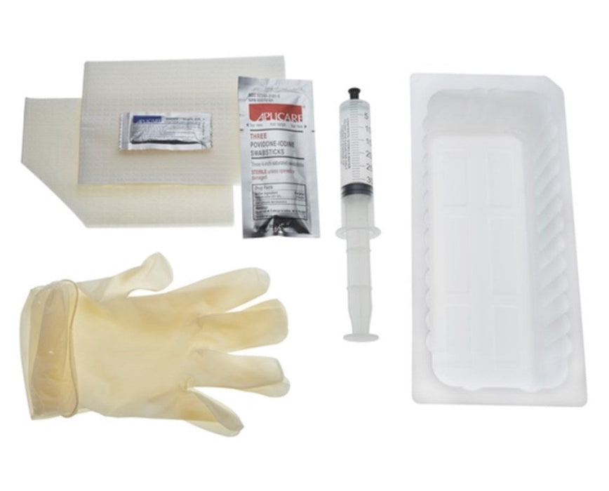 Foley Catheter Insertion Tray - 20/Cs - 10 cc Syringe, PVP Swab Sticks - Sterile