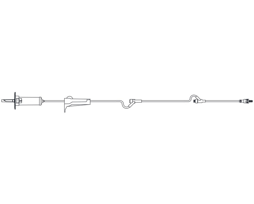 AMSafe-3 IV Administration Set, Selectable Drip Chamber - 50/Cs