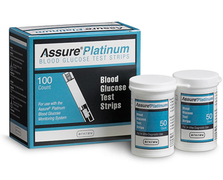 Assure Platinum Test Strips for Blood Glucose Meter - 100/btl