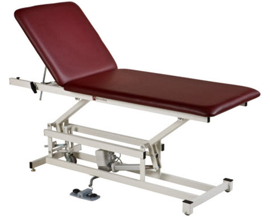 AM Power Hi-Lo Treatment Table w/ Adjustable Back. Caster Wheels