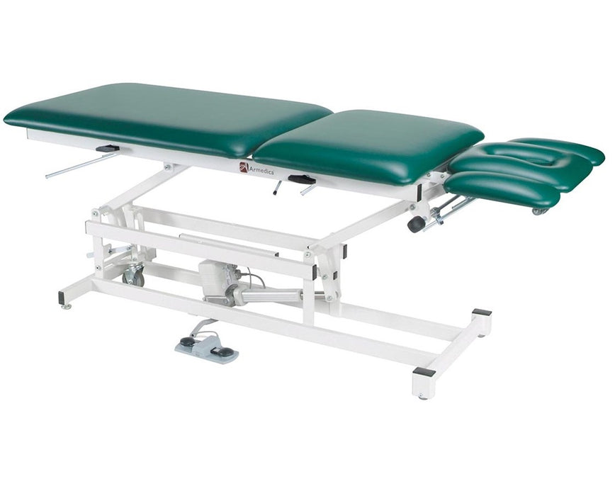 Power Hi-Lo Treatment Table w/ Adjustable Back, 5 Section Top & Tilt. Adjustable Armrests