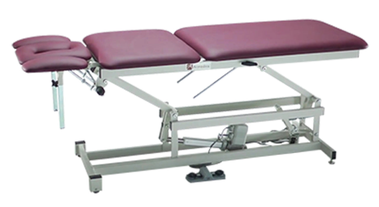Power Hi-Lo Treatment Table w/ 5-Section Top. Adjustable Back / Headrest / Armrests & Casters