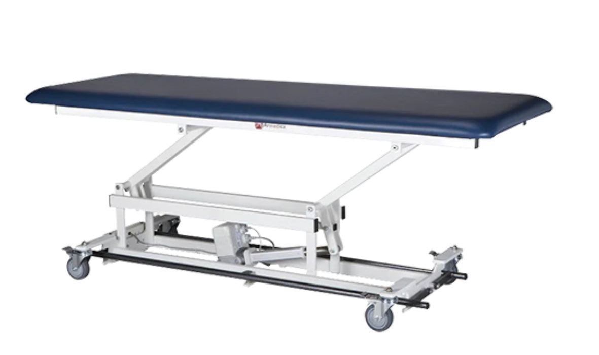 Power Hi-Lo Treatment Table, Flat Top w/ Bar Activated Control. 500 lbs Capacity, Bariatric. 76"L x 40"W