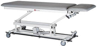 Bariatric Power Hi-Lo Treatment Table, Flat Top w/ Adjustable Headrest & Casters [Foot Bar Option]