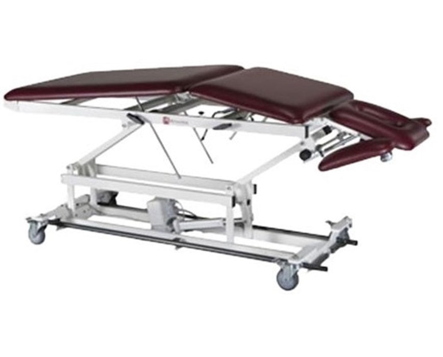 Heavy Duty Power Hi-Lo Treatment Table w/ Adjustable Back & Elevated Center Section. Adjustable Armrests