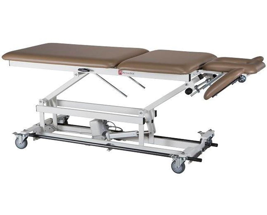 Power Hi-Lo Treatment Table w/ 3 Section Top / Tilt & Adjustable Back. Tilt Down Armrests