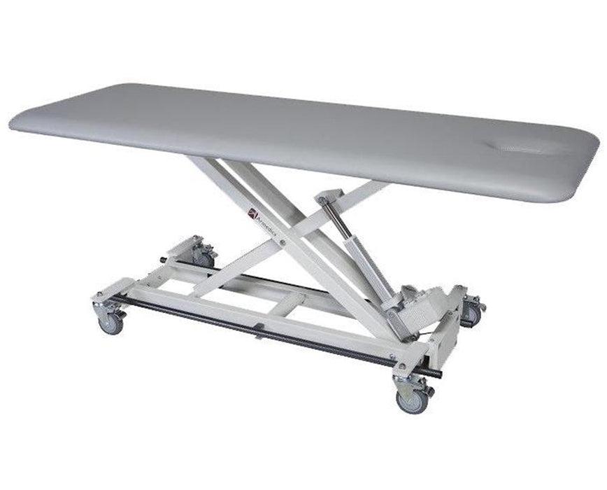 Power Hi-Lo Treatment Table. Flat Top w/ Casters. 19-38"H. Bar Activated Control