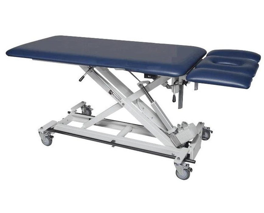 Power Hi-Lo Treatment Table, Bar Activated Height. Adjustable Headrest & Armrests