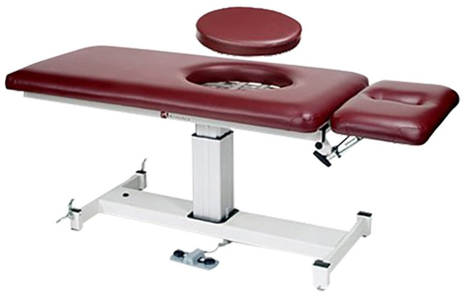 Power Hi-Lo Treatment Table. Flat Top w/ Adjustable Headrest (Pre-Natal Cut-Out Option)