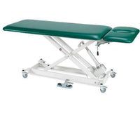 Power Hi-Lo Treatment Table. Flat Top w/ Adjustable Headrest & Casters