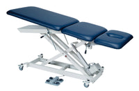 Power Hi-Lo Treatment Table with Adjustable Back / Headrest, Casters & Elevating Midsection