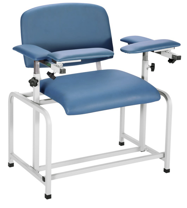 Viva Comfort Bariatric Padded Blood Drawing Chair - Blue