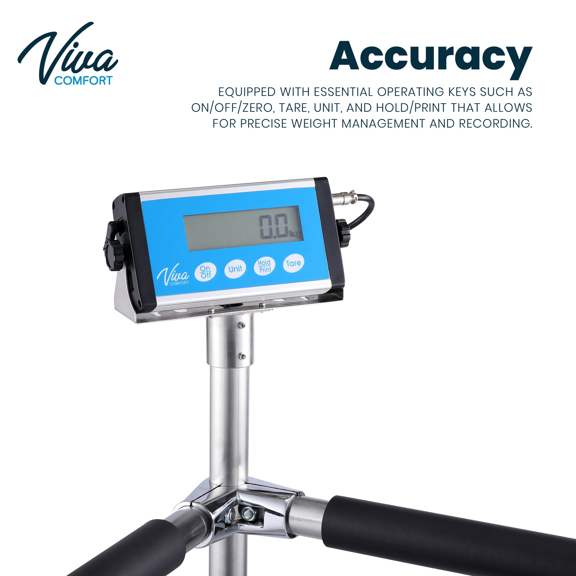 Weight Scale With Rails Viva Comfort Digital Handrail Scale. Save at Tigermedical — Tiger Medical
