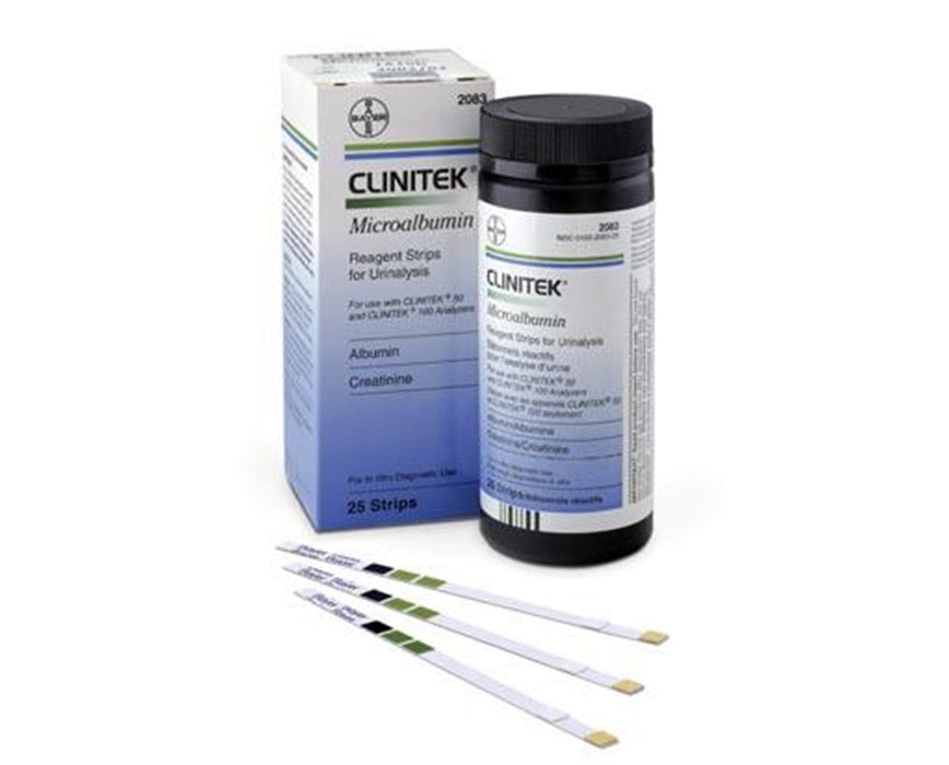 Clinitek Microalbumin Reagent Test Strips - 25/btl