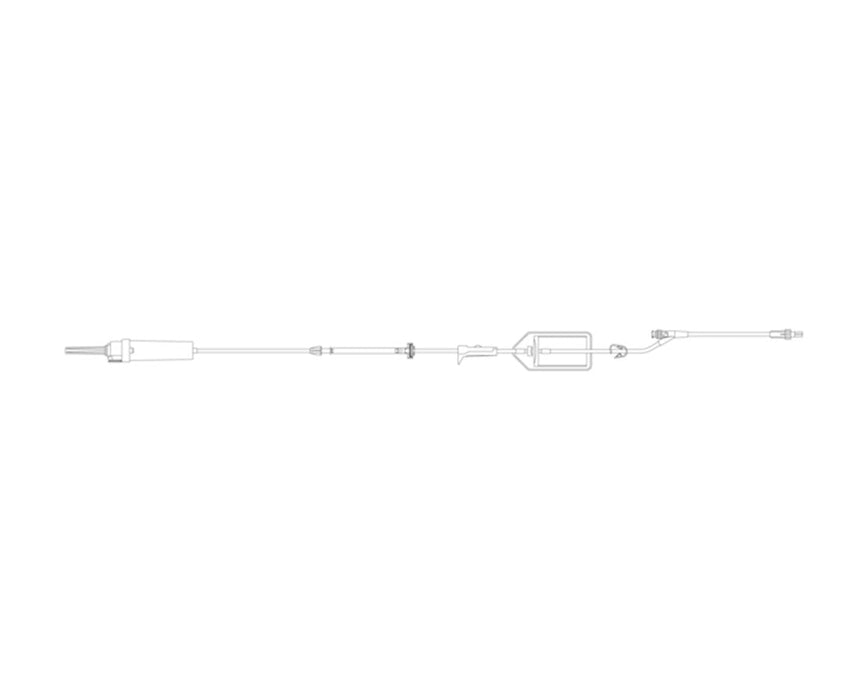 Alaris Low Sorbing Infusion Set w/ 1 SmartSite Needle-Free Valve, 1.2 Micron Filter, 2 Clamps, 115” L - 20/Cs