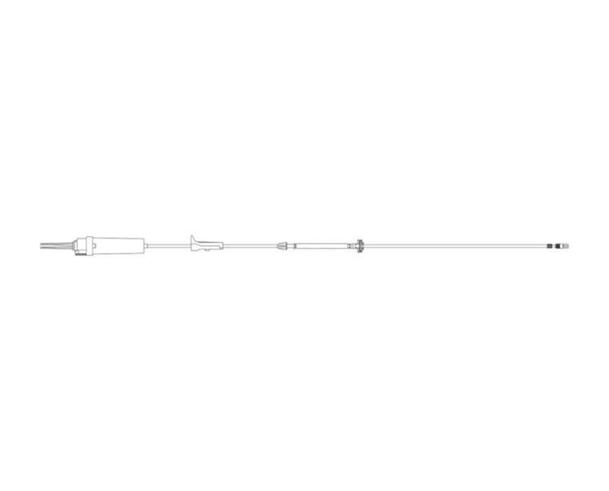 Standardbore Alaris Low Sorbing Infusion Set w/ Clamp, Luer Lock, 44” L - 20/Cs