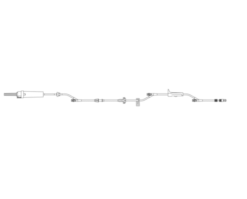 Alaris Pump Infusion Set w/ 3 SmartSite Needle-Free Valves, Luer Lock, 126” L, 26 mL PV - 20/Cs