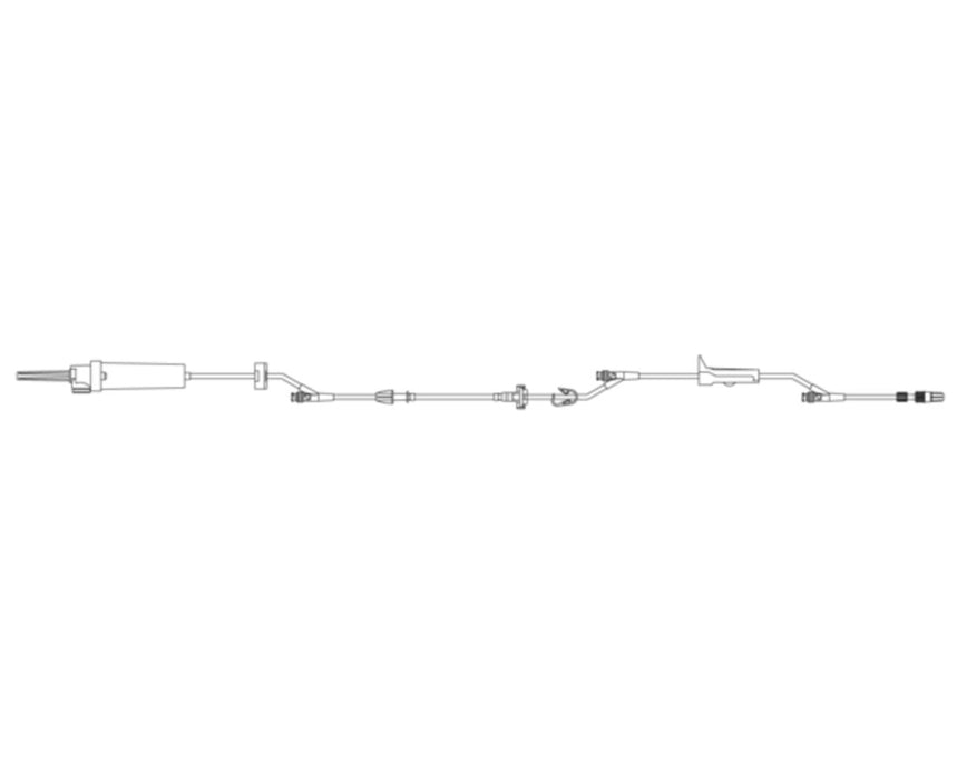 Alaris Pump Infusion Set w/ 3 SmartSite Needle-Free Valves, Luer Lock, 127" L, 26 mL PV - 20/Cs