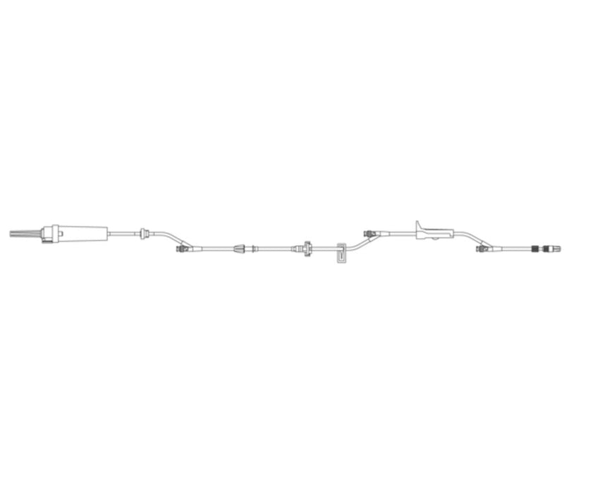 Alaris Pump Infusion Set w/ 3 SmartSite Needle-Free Valves, Luer Lock, 126” L, 26 mL PV - 20/Cs