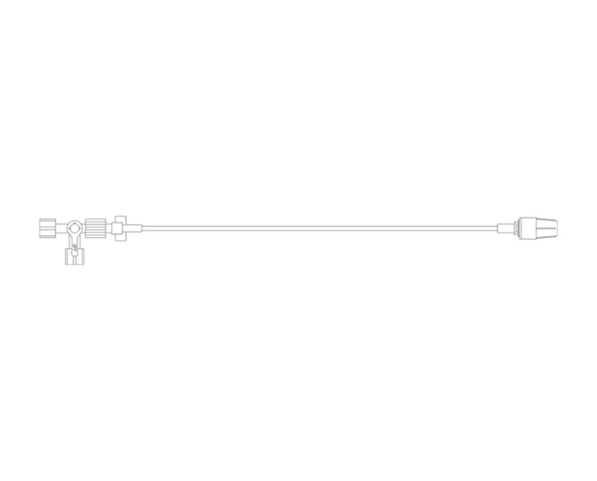 Standardbore Bifuse IV Extension Set w/ Luer Lock, 2 SmartSite Needle-Free Connectors, 2 Clamps, 10" L, Fluid Path Sterile - 100/cs