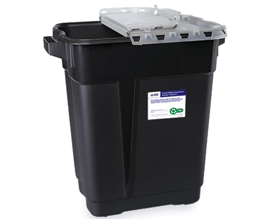 RCRA Hazardous Waste Collectors, Hinge Top - 9 gal, 8/CaseWaste Disposal Collector / Container