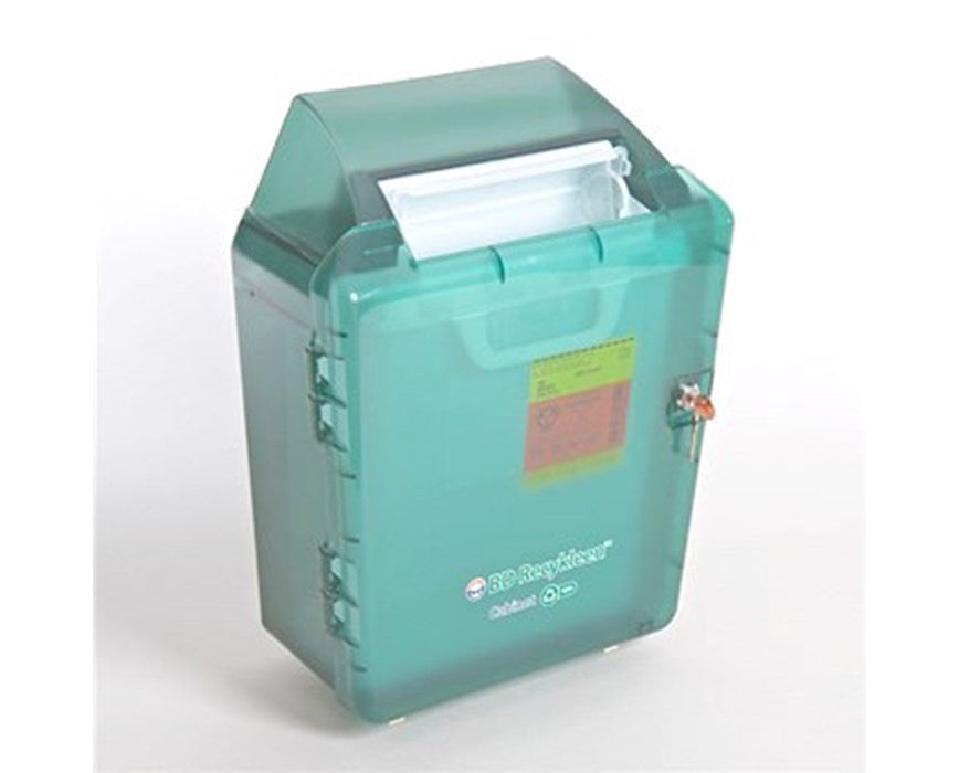 Recykleen Sharps Wall Cabinet 2/3 Gallon Green