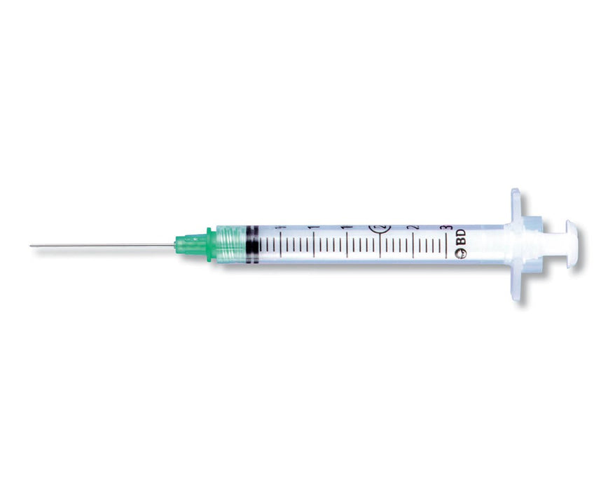 Integra 3 mL Syringe with Detachable Needle - 25G x 1", 400 / Case
