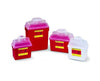 Multi-Use Nestable Biohazard Sharps Disposal Container w/ Open Clear Top
