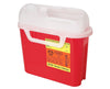 Patient Room Biohazard Sharps Disposal Container w/ Counterbalanced Door & Side Entry Red (20/Case)