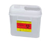 Patient Room Biohazard Sharps Disposal Container w/ Counterbalanced Door & Side Entry