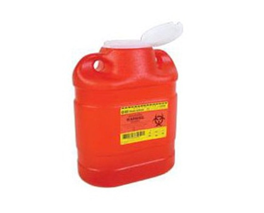 Multi-Use One Piece Biohazard Sharps Disposal Containers 6.9 Qt, Regular Funnel (12/Case)