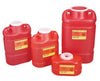 Multi-Use One Piece Biohazard Sharps Disposal Containers 5 Gal, Large Funnel (8/Case)