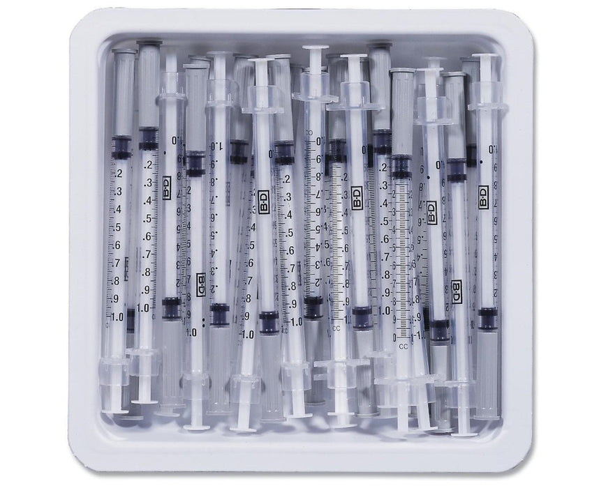 PrecisionGlide Allergist Trays - 1 mL, 27G x 3/8" Needle, Regular Bevel, 1 Tray