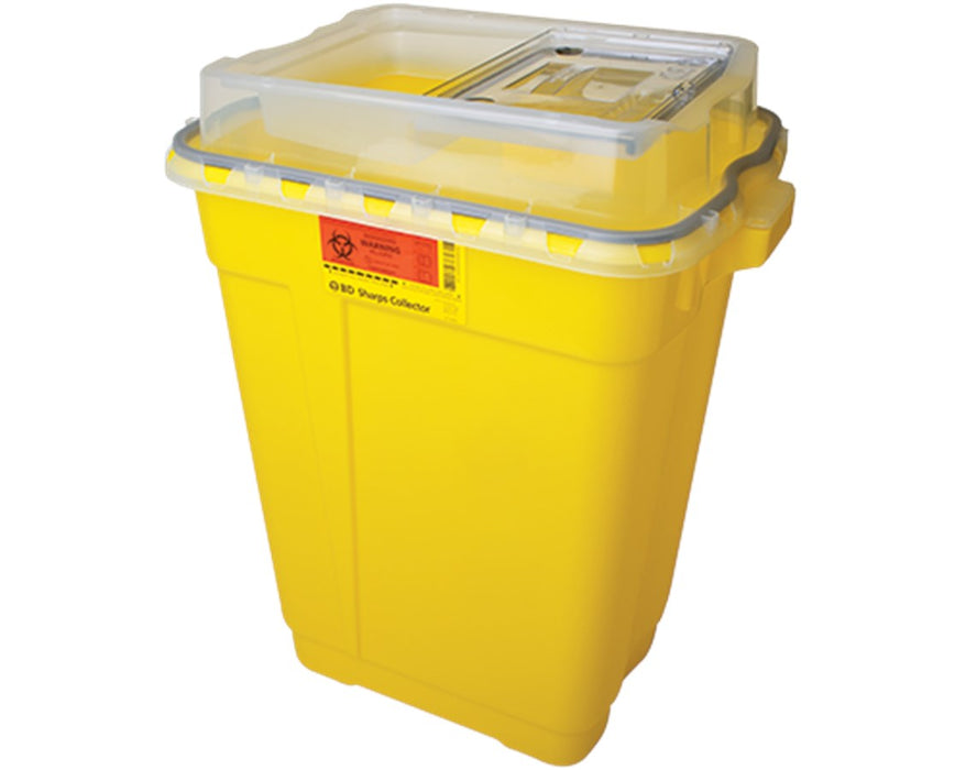 Chemotherapy Sharps Disposal Container - Slide Top w/ Gasket 19 Gallon - 5/cs