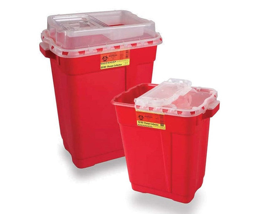 Extra Large Biohazard Sharps Disposal Container w/ Hinged Top 17 Gal - 1 Piece