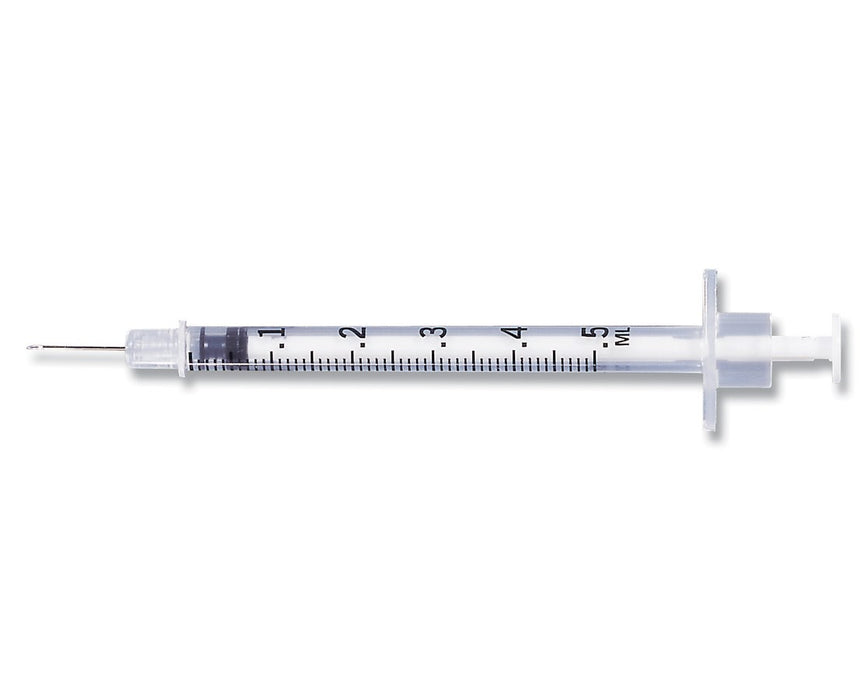 Tuberculin Syringe with Permanently Attached Needle - 500/cs