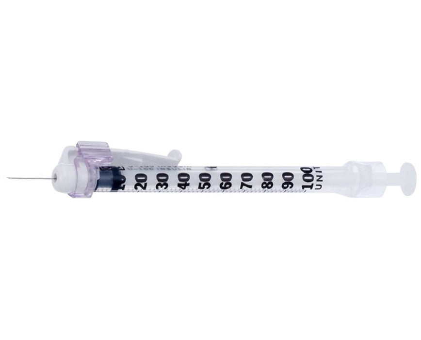 Tuberculin Syringes with SafetyGlide Permanently Attached Needles - 27G x 1/2", Regular Bevel, 400/Case